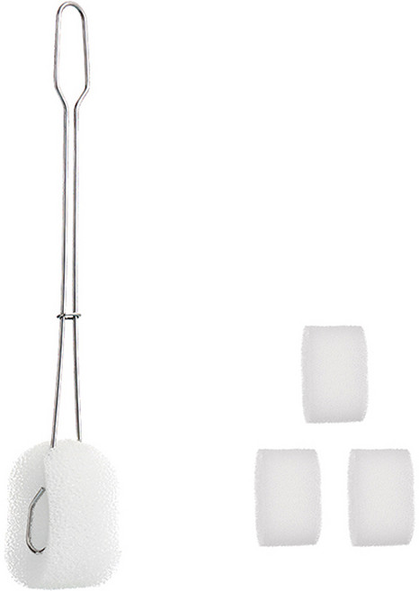 스텐 손잡이 집게 + 리필 스펀지 4p 세트, 혼합색상, 1세트