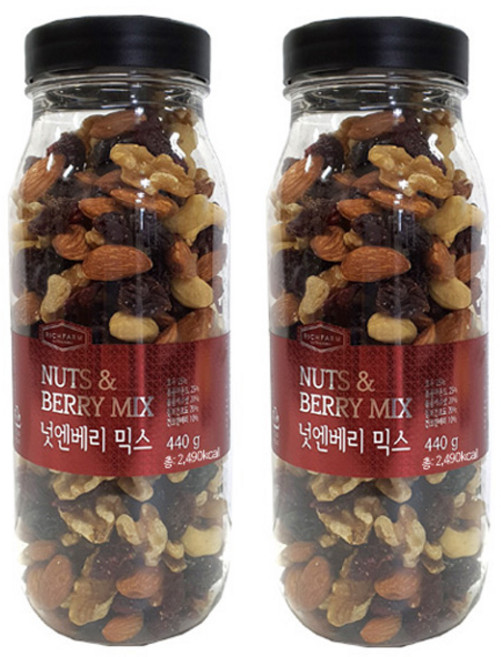 리치팜너트 넛엔베리 믹스넛, 440g, 2개