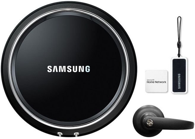 삼성SDS 셀프시공 디지털도어락 SHP-A20 + 현관정 블랙 + 부착형키 랜덤발송 + 고리형키 랜덤발송 세트