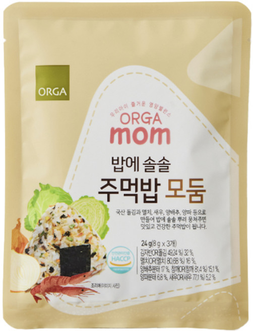 올가홀푸드 밥에 솔솔 주먹밥 모둠 8g x 3p, 24g, 1개