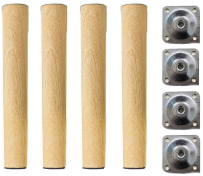 요롬코롬 원목 테이블 상 다리 60cm 수직형, 목재, 4개