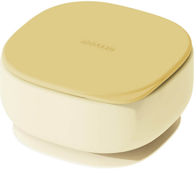 모윰 실리콘 플레이트 흡착볼, 머스타드, 단품, 1개