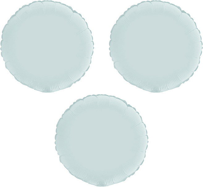 그라보벌룬 라운드 은박풍선, 파스텔 블루, 3개