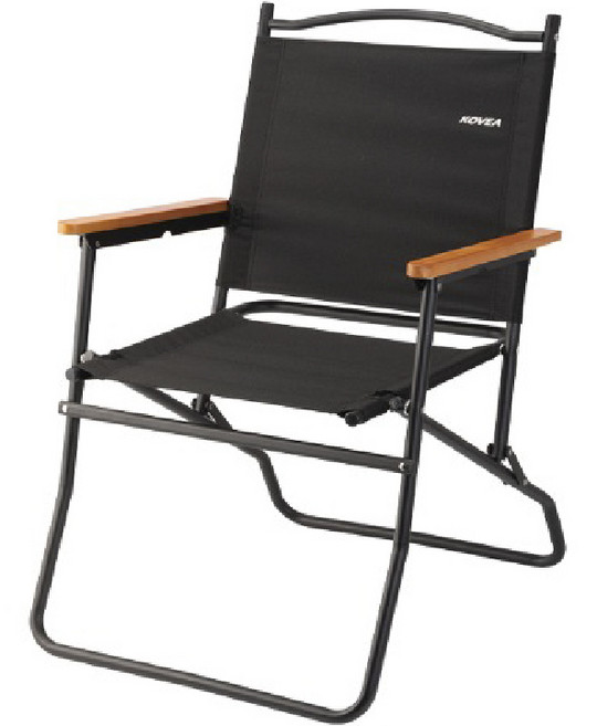 코베아 필드 캡틴 캠핑체어 L, 블랙, 1개
