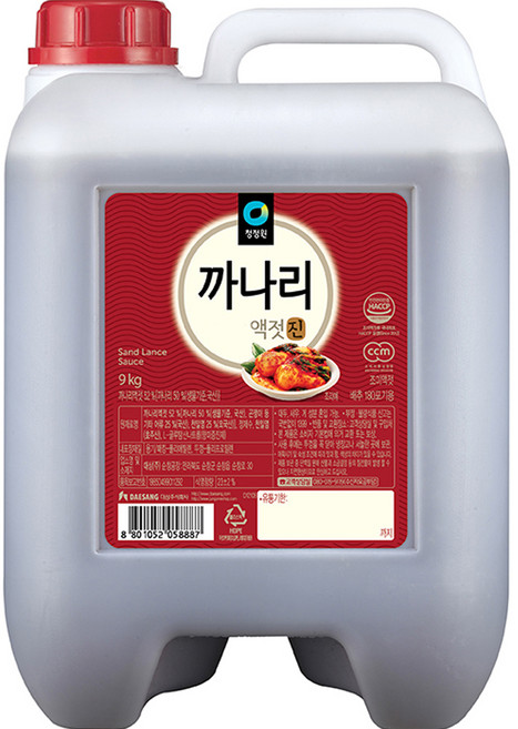 청정원 까나리액젓진, 9kg, 1개