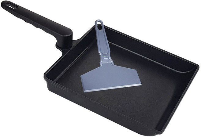 키친아트 인덕션 IH 사각 계란말이팬 + 계란말이주걱 세트, 22cm, 1세트