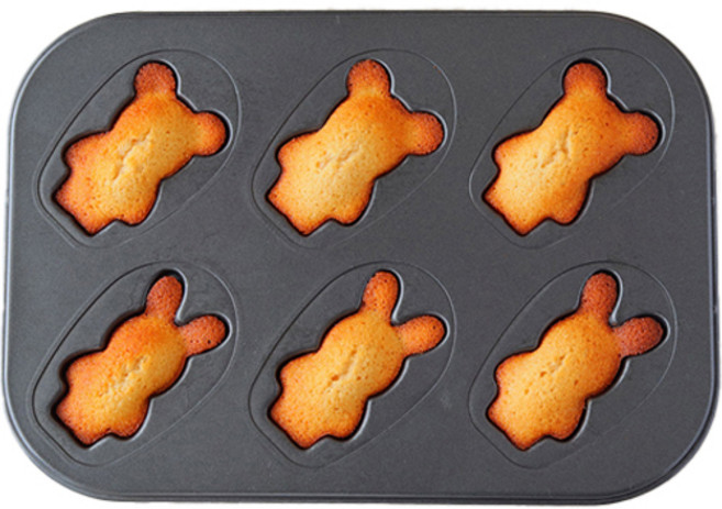 코타 스틸코팅제 토끼 곰 마들렌틀 6구 MP032, 1개