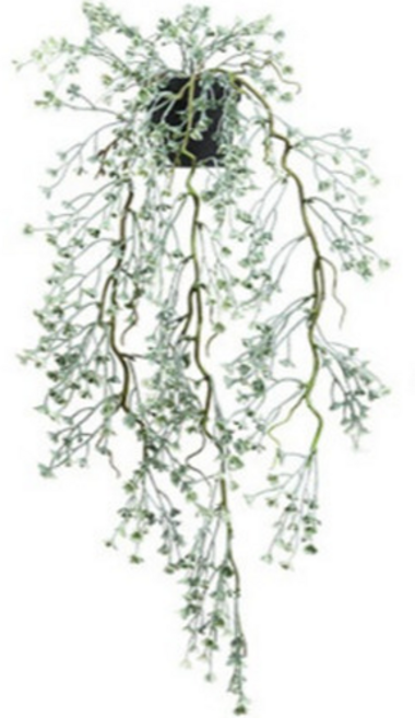 Wooming商店 懸掛植物 仿真花 人造藤蔓 類型13, 綠色, 1個