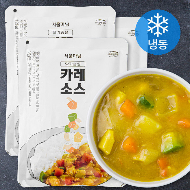 서울마님 닭가슴살 카레소스 (냉동), 300g, 3개