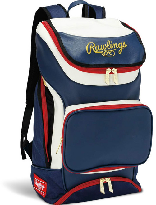 롤링스 베이스볼 백팩 38L EBA9S01, 네이비 + 화이트, 1개