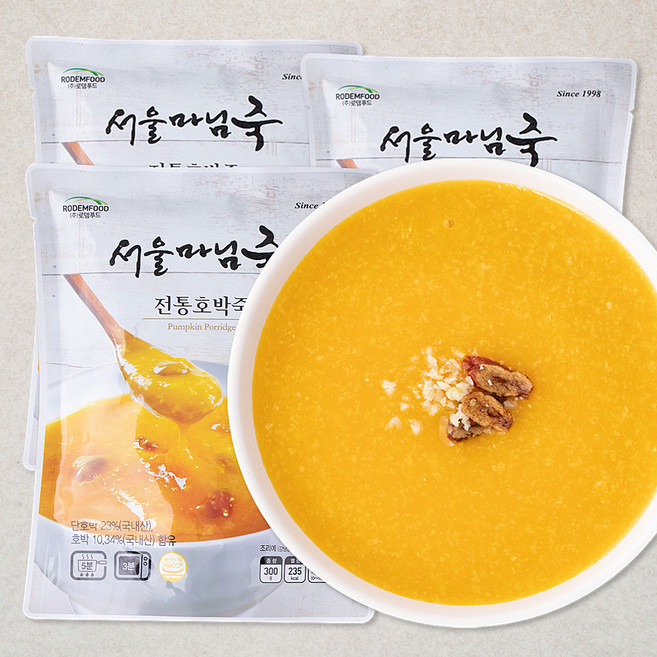 서울마님 전통 호박죽 (냉장), 300g, 3개