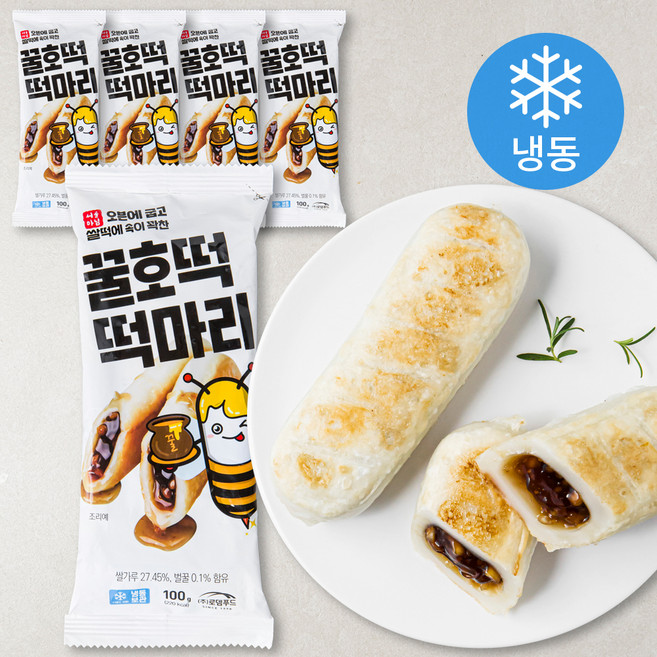 서울마님죽 꿀호떡 떡마리 (냉동), 100g, 1개입, 5개