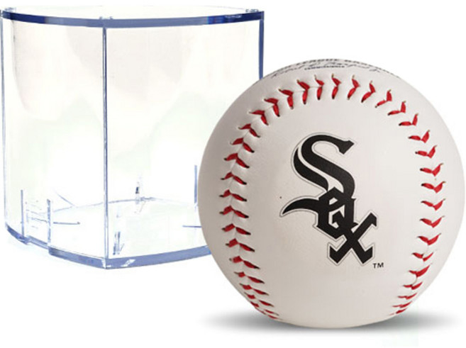 롤링스 MLB 어센틱 로고볼 시카고 화이트삭스 + 볼케이스 큐브 RBOF2, 1세트