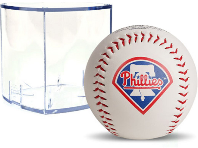 롤링스 MLB 어센틱 로고볼 필라델피아 필리스 + 볼케이스 큐브 RBOF2, 1세트