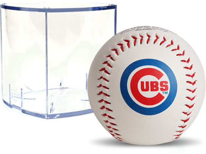 롤링스 MLB 어센틱 로고볼 시카고 컵스 + 볼케이스 큐브 RBOF2, 1세트