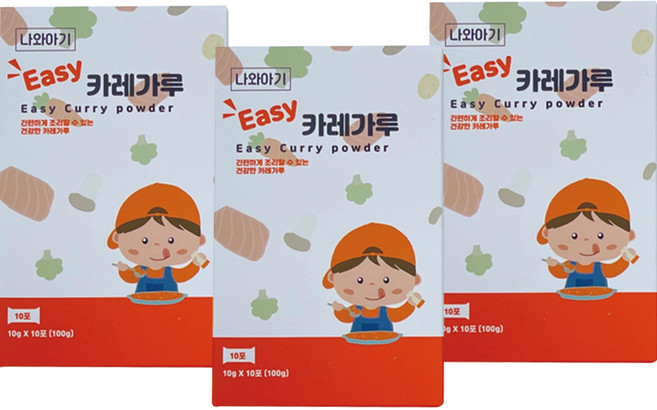 나와아기 유아 카레가루, 100g, 3개