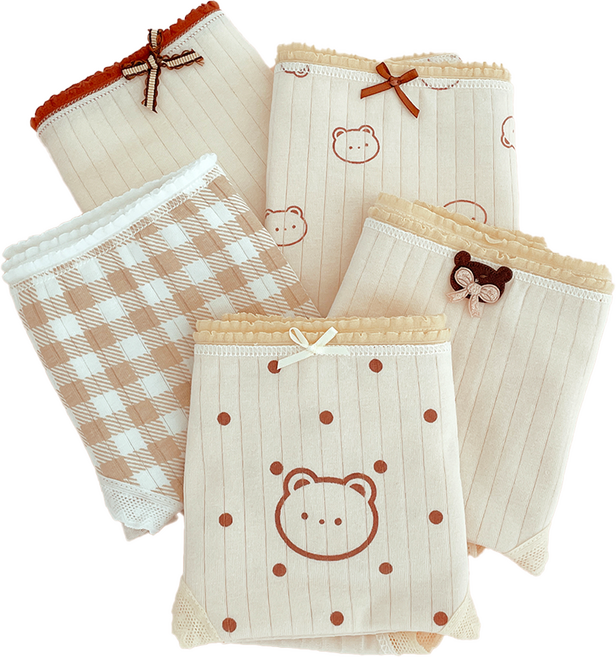 주니데이 베이지곰 학생 팬티 5종 세트