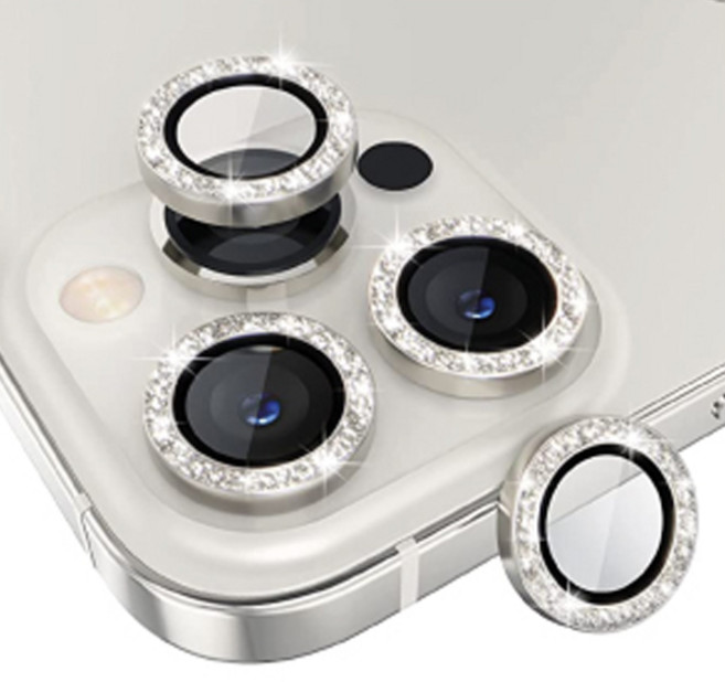 호환용 카메라 렌즈 보호링 세트 글리터 실버, 1세트