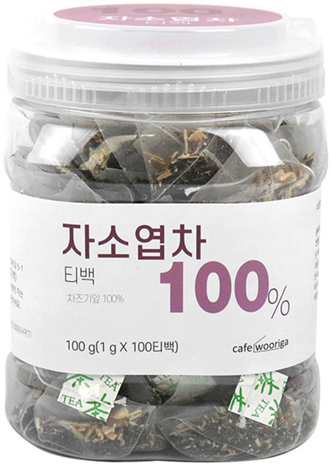 wooriga 紫蘇葉茶三角茶包, 1g, 100入, 1個