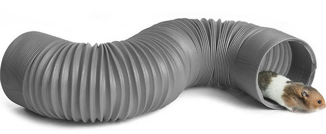 소동물 고슴도치 햄스터 자유 변형 터널, Grey, 1개