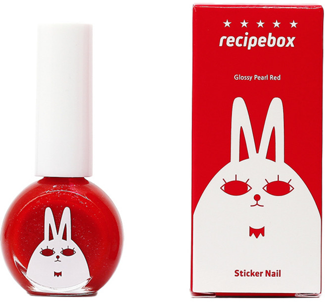 레시피박스 어린이 수성 매니큐어 10ml, 1개, 글로시펄레드