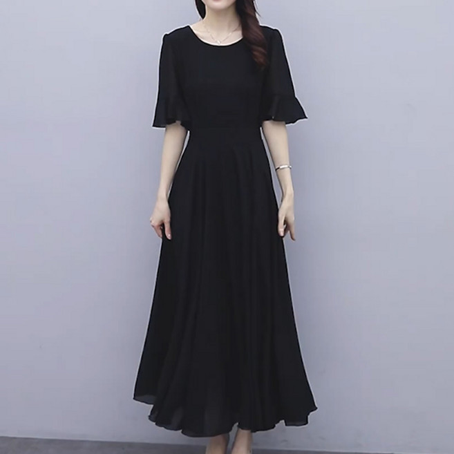 아뗄릭 그리에땅 롱 쉬폰 원피스 01936 빅사이즈 포함