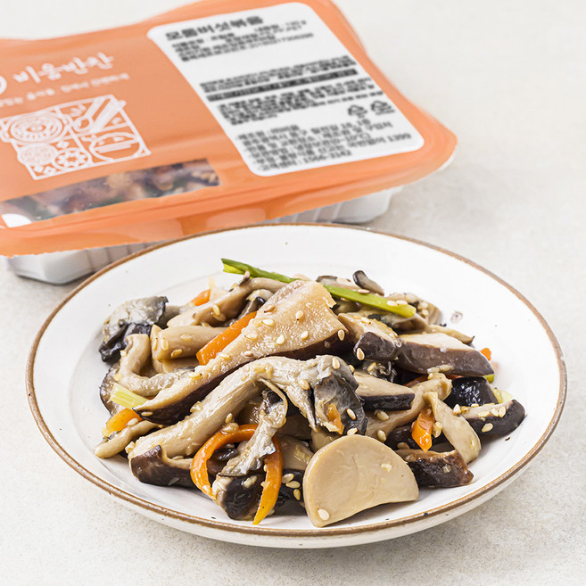 비움반찬 모둠버섯볶음, 130g, 2개