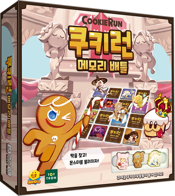 젬블로 쿠키런 메모리 배틀 보드게임, 혼합색상, 1개