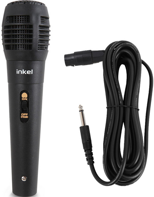 인켈 다이나믹 유선 노래방 마이크 + 3m 케이블 세트, IK-WDM02, 혼합색상