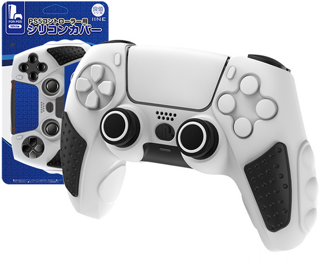 업마켓 이이네 듀얼센스 콘솔 컨트롤러 실리콘 커버 3세대 올인원 세트 화이트, 1세트