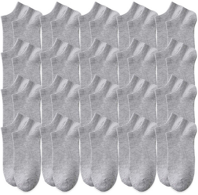 수스다 남성용 발목 양말 20켤레 세트 스니커즈 무지양말