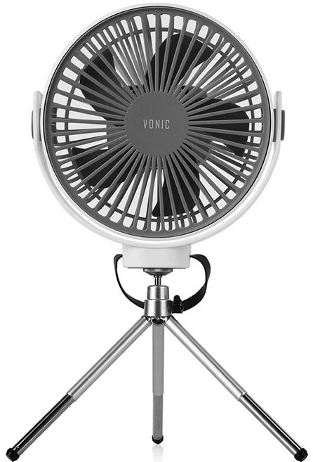 코아존 보닉 무선 충전용 미니 써큘레이터형 캠핑용 선풍기, CZTF-42W, 화이트 + 그레이