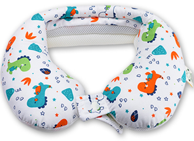 잠자는소잉율 유아동 카시트 목베개, 아기공룡들