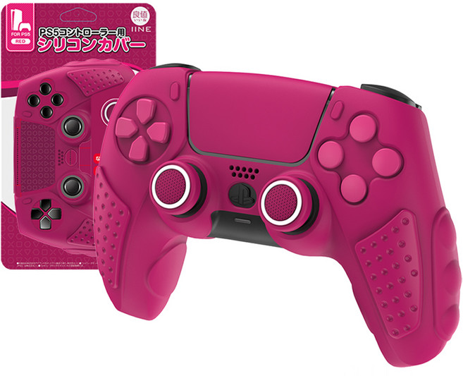 업마켓 이이네 PS5 듀얼센스 실리콘 커버 3세대 코즈믹레드, 1개