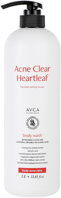 아브카 아크네 클리어 어성초 바디워시, 1개, 1L