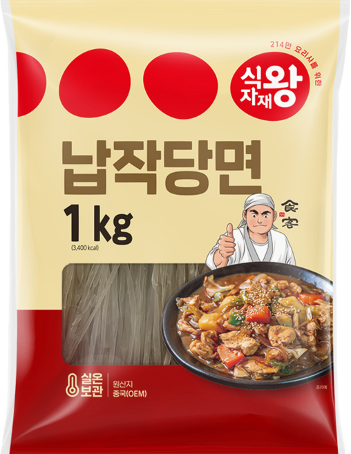 식자재왕 납작당면, 1kg, 1개