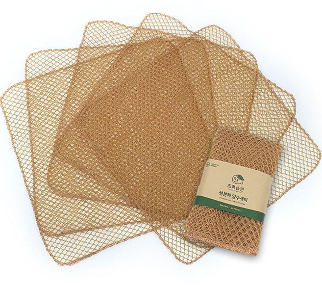 초록습관 리턴투네이처 제로웨이스트 생분해 PLA 망사 수세미, 5개입, 1개