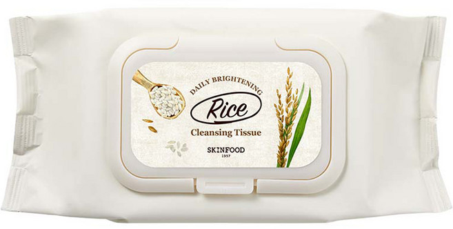 스킨푸드 라이스 데일리 브라이트닝 클렌징 티슈, 80매입, 1개
