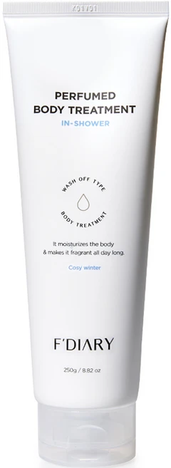 에프다이어리 퍼퓸 바디 트리트먼트 인샤워 바디로션 코지 윈터, 250g, 1개 - 쿠팡