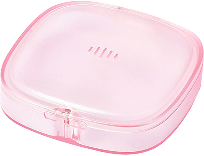 유지장치 교정기 통기성 휴대용 케이스, 핑크, 1개