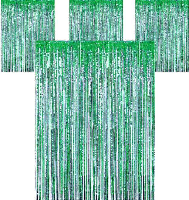 윰스 생일파티 은박 커튼 1m, 그린, 10개