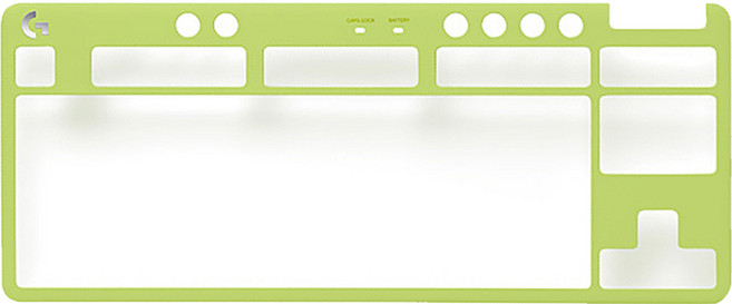 로지텍 유선 게이밍 키보드 오로라 컬렉션 탑 플레이트, 그린, 1개