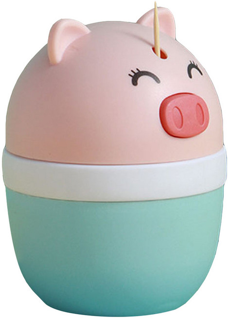 신디컴퍼니 원터치 이쑤시개 통 돼지, 혼합색상, 1개