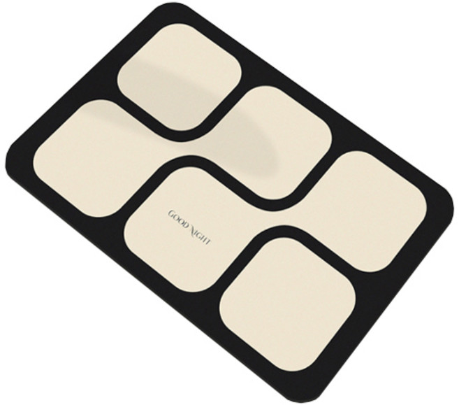 위더홈 미니멀 스퀘어 퍼즐 논슬립 매트 60 x 40 cm, 블랙