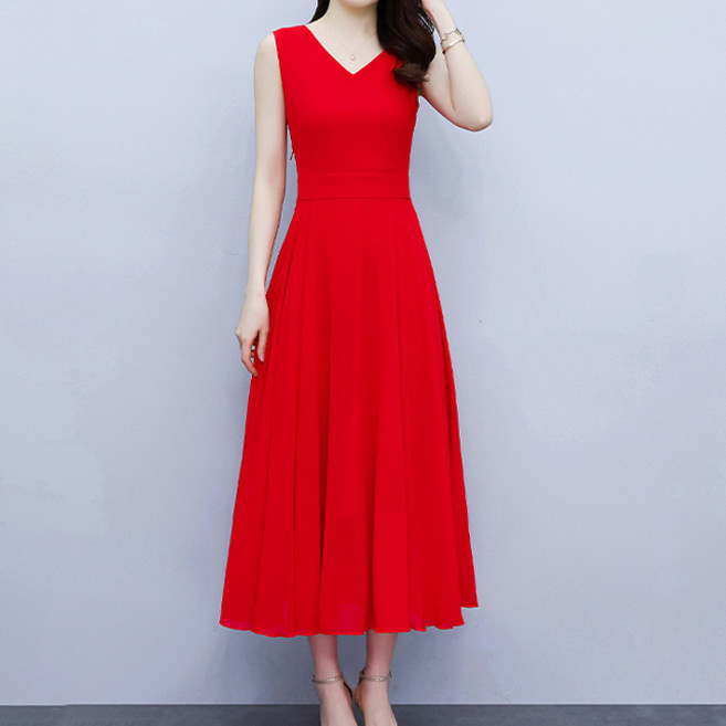 아뗄릭 오드린 우아한 브이넥 원피스 02094 빅사이즈 포함