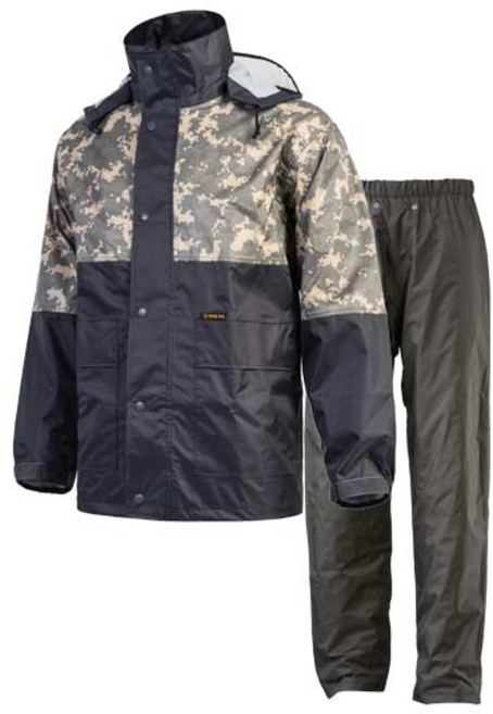 제비표우의 밀리터리 작업용 우의 상하의 세트 SI-160, CAMO + GREY