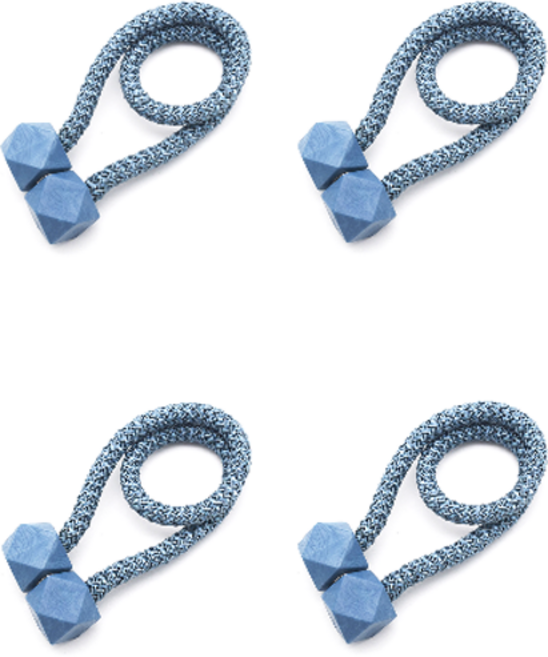 라온팩토리 팔각형 마그네틱 커튼 고정끈 45cm, 연블루, 4개