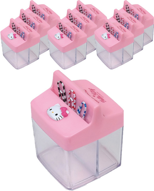 바이하츠 사각 자석 크립통, 헬로키티, 10개