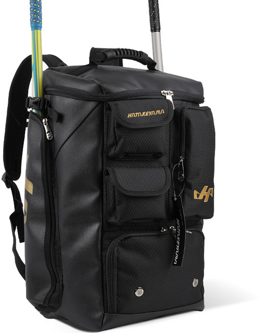 하타케야마 프리미엄 하이브리드 백팩, Black X Gold, 1개