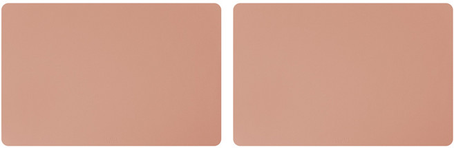 로흐야 국산 스퀘어 실리콘 식탁매트 2P세트, 피치 코랄, L